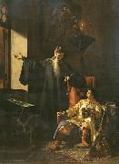 unknow artist Tsar Ivan the Terrible and the priest Sylvester Sweden oil painting artist